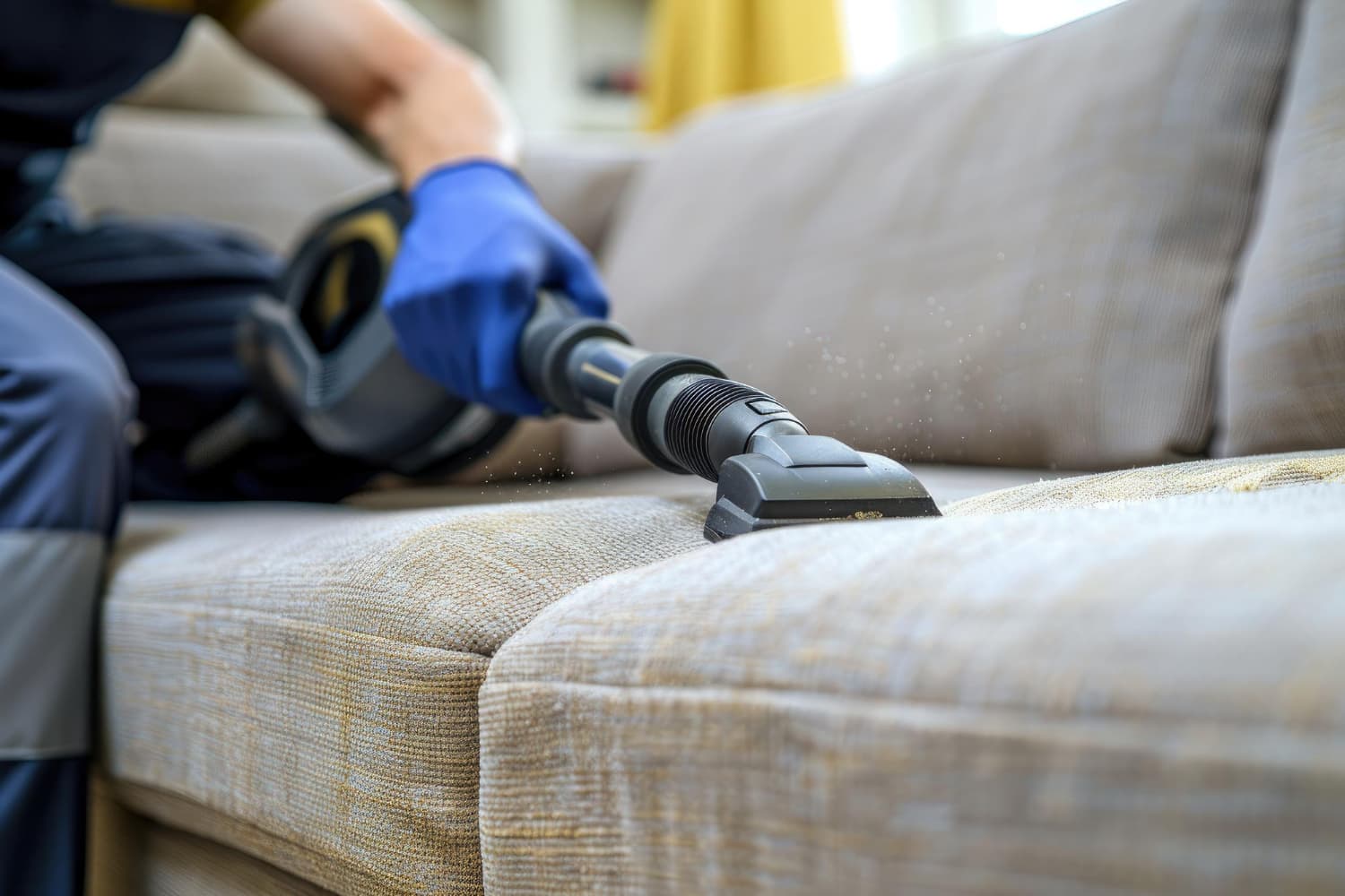 Ambiente com estofados — higienização JV Clean